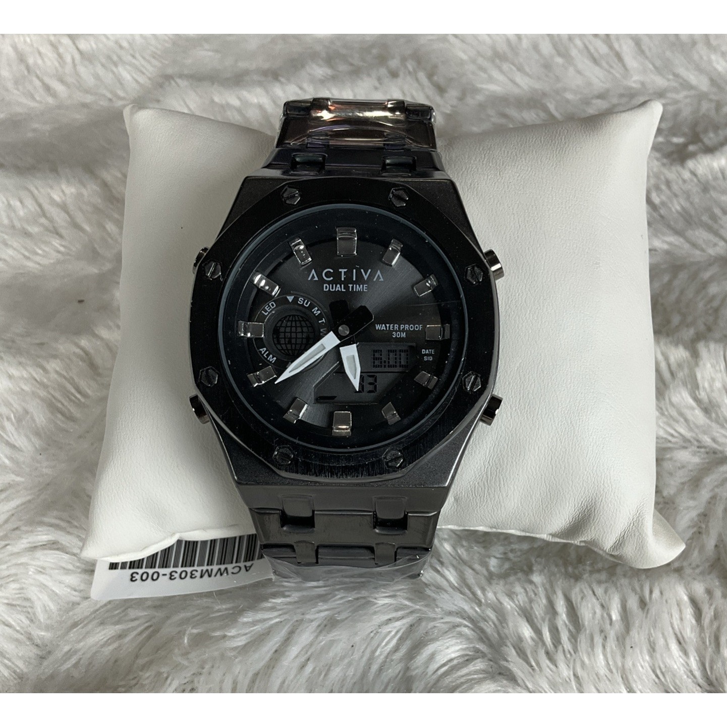 Activa Signal X Invicta Black Mens 45.5 Mm Digital Watch Acwm 303-003 New In Box
